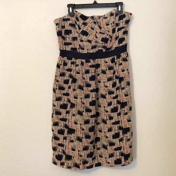 Anthropologie Burlapp Blurred Shapes Silk Dress - Picture 4 of 9